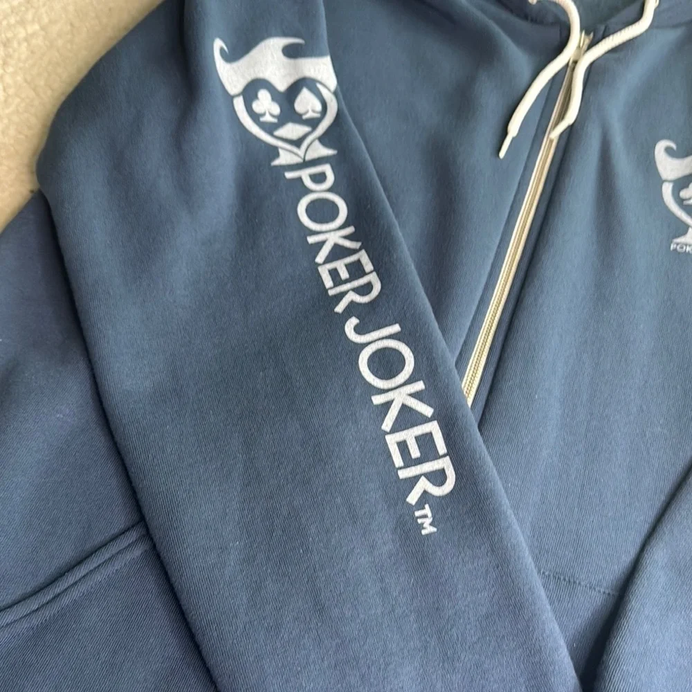 Poker Joker American Apparel Navy Zip-Up Hoodie